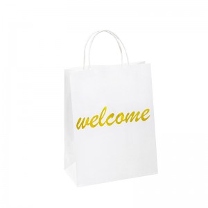 Děkujeme vám papírový sáček Váš propagační taškana papír Kraft Paper dárkové tašky s kliky Kraft Paper Bag